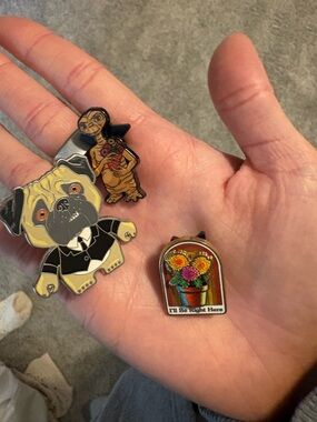 Disney Enamel Pin Set - Multicolor Floral & Character Pins